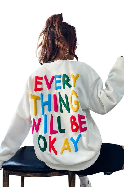 White 'Everything Will Be Okay' Sweater